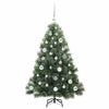 Kunstig juletre med 150 LED med stativ grønn 120 cm PE og PVC