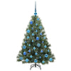 Kunstig juletre med 150 LED med stativ grønn 120 cm PE og PVC