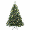 Kunstig juletre med 150 LED med stativ grønn 150 cm PE og PVC
