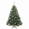 Kunstig juletre med 150 LED med stativ grønn 150 cm PE og PVC