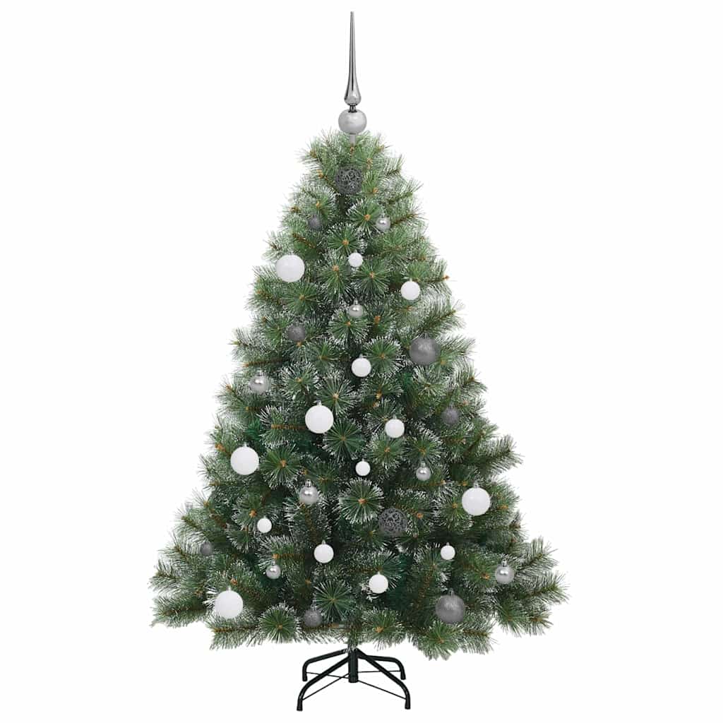 Kunstig juletre med 150 LED med stativ grønn 150 cm PE og PVC