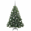 Kunstig juletre med 150 LED med stativ grønn 150 cm PE og PVC