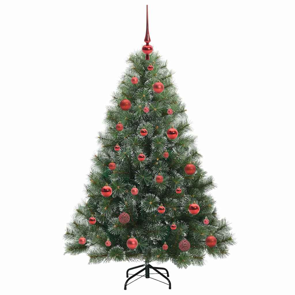 Kunstig juletre med 150 LED med stativ grønn 150 cm PE og PVC