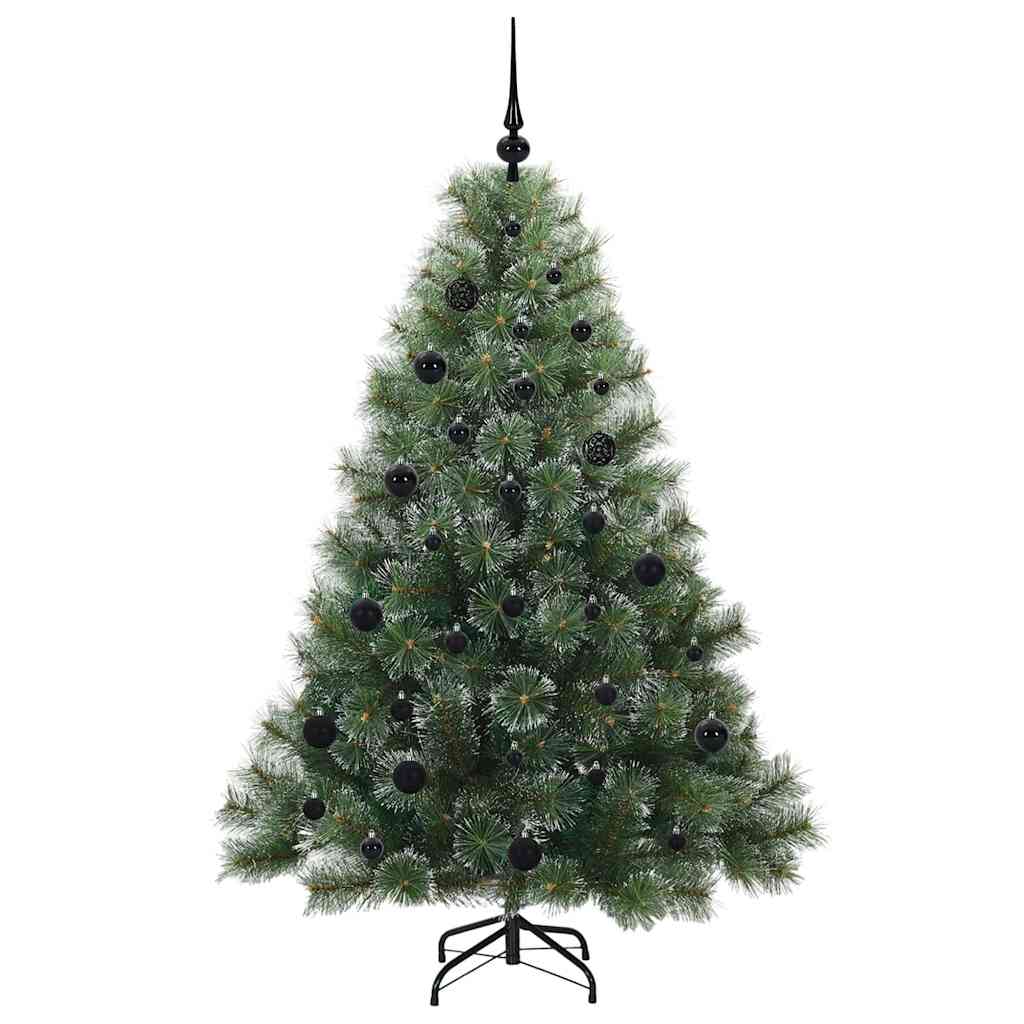 Kunstig juletre med 150 LED med stativ grønn 150 cm PE og PVC