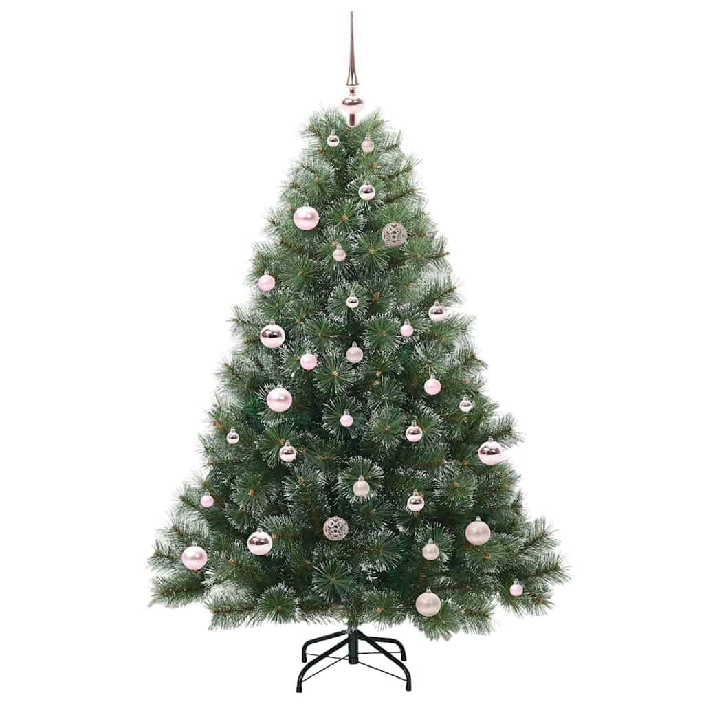 Kunstig juletre med 150 LED med stativ grønn 150 cm PE og PVC