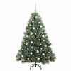 Kunstig juletre med 150 LED med stativ grønn 150 cm PE og PVC