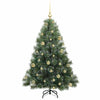 Kunstig juletre med 150 LED med stativ grønn 150 cm PE og PVC