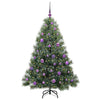 Kunstig juletre med 150 LED med stativ grønn 150 cm PE og PVC