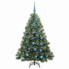 Kunstig juletre med 150 LED med stativ grønn 150 cm PE og PVC