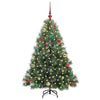 Kunstig juletre med 150 LED med stativ grønn 150 cm PE og PVC