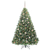Kunstig juletre med 300 LED med stativ grønn 180 cm PE og PVC