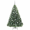Kunstig juletre med 300 LED med stativ grønn 180 cm PE og PVC