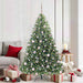 Kunstig juletre med 300 LED med stativ grønn 180 cm PE og PVC