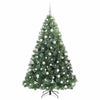 Kunstig juletre med 300 LED med stativ grønn 180 cm PE og PVC