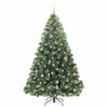 Kunstig juletre med 300 LED med stativ grønn 180 cm PE og PVC