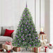 Kunstig juletre med 300 LED med stativ grønn 180 cm PE og PVC