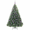 Kunstig juletre med 300 LED med stativ grønn 180 cm PE og PVC