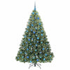 Kunstig juletre med 300 LED med stativ grønn 180 cm PE og PVC