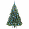 Kunstig juletre med 300 LED med stativ grønn 180 cm PE og PVC