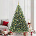 Kunstig juletre med 300 LED med stativ grønn 210 cm PE og PVC