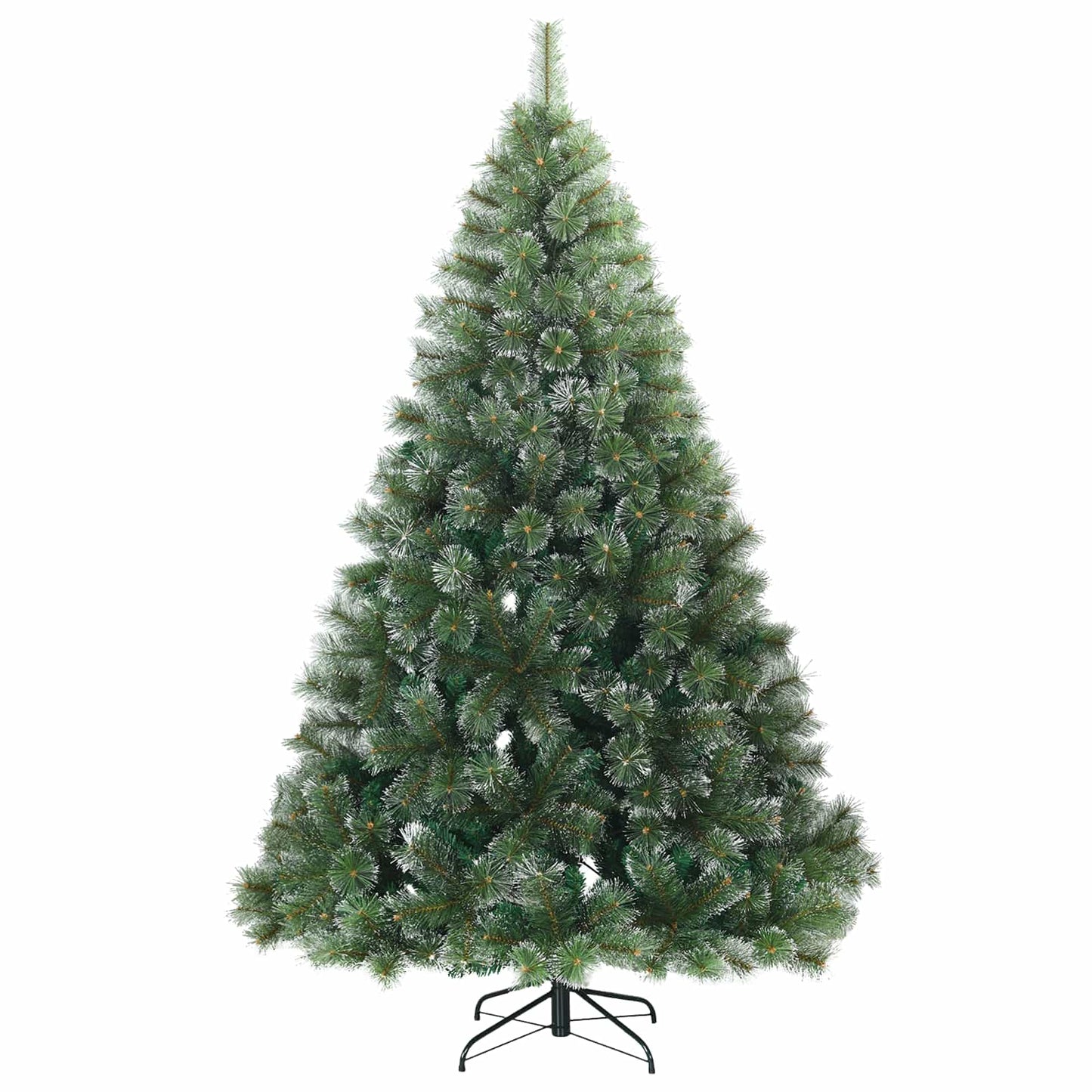 Kunstig juletre med 300 LED med stativ grønn 210 cm PE og PVC