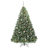 Kunstig juletre med 300 LED med stativ grønn 210 cm PE og PVC