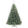 Kunstig juletre med 300 LED med stativ grønn 210 cm PE og PVC