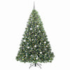 Kunstig juletre med 300 LED med stativ grønn 210 cm PE og PVC