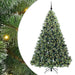 Kunstig juletre med 300 LED med stativ grønn 210 cm PE og PVC