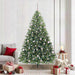 Kunstig juletre med 300 LED med stativ grønn 210 cm PE og PVC