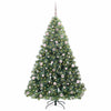 Kunstig juletre med 300 LED med stativ grønn 210 cm PE og PVC