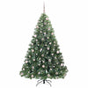 Kunstig juletre med 300 LED med stativ grønn 210 cm PE og PVC