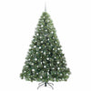 Kunstig juletre med 300 LED med stativ grønn 210 cm PE og PVC