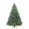 Kunstig juletre med 300 LED med stativ grønn 210 cm PE og PVC