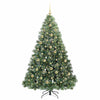 Kunstig juletre med 300 LED med stativ grønn 210 cm PE og PVC