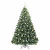Kunstig juletre med 300 LED med stativ grønn 210 cm PE og PVC