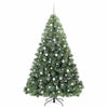 Kunstig juletre med 300 LED med stativ grønn 210 cm PE og PVC