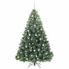 Kunstig juletre med 300 LED med stativ grønn 210 cm PE og PVC