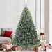 Kunstig juletre med 300 LED med stativ grønn 210 cm PE og PVC