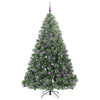 Kunstig juletre med 300 LED med stativ grønn 210 cm PE og PVC