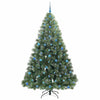 Kunstig juletre med 300 LED med stativ grønn 210 cm PE og PVC