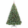 Kunstig juletre med 300 LED med stativ grønn 210 cm PE og PVC