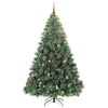 Kunstig juletre med 300 LED med stativ grønn 210 cm PE og PVC
