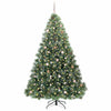 Kunstig juletre med 300 LED med stativ grønn 240 cm PE og PVC