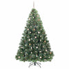 Kunstig juletre med 300 LED med stativ grønn 240 cm PE og PVC