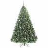 Kunstig juletre med 300 LED med stativ grønn 240 cm PE og PVC
