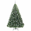 Kunstig juletre med 300 LED med stativ grønn 240 cm PE og PVC