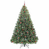 Kunstig juletre med 300 LED med stativ grønn 240 cm PE og PVC