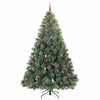 Kunstig juletre med 300 LED med stativ grønn 240 cm PE og PVC