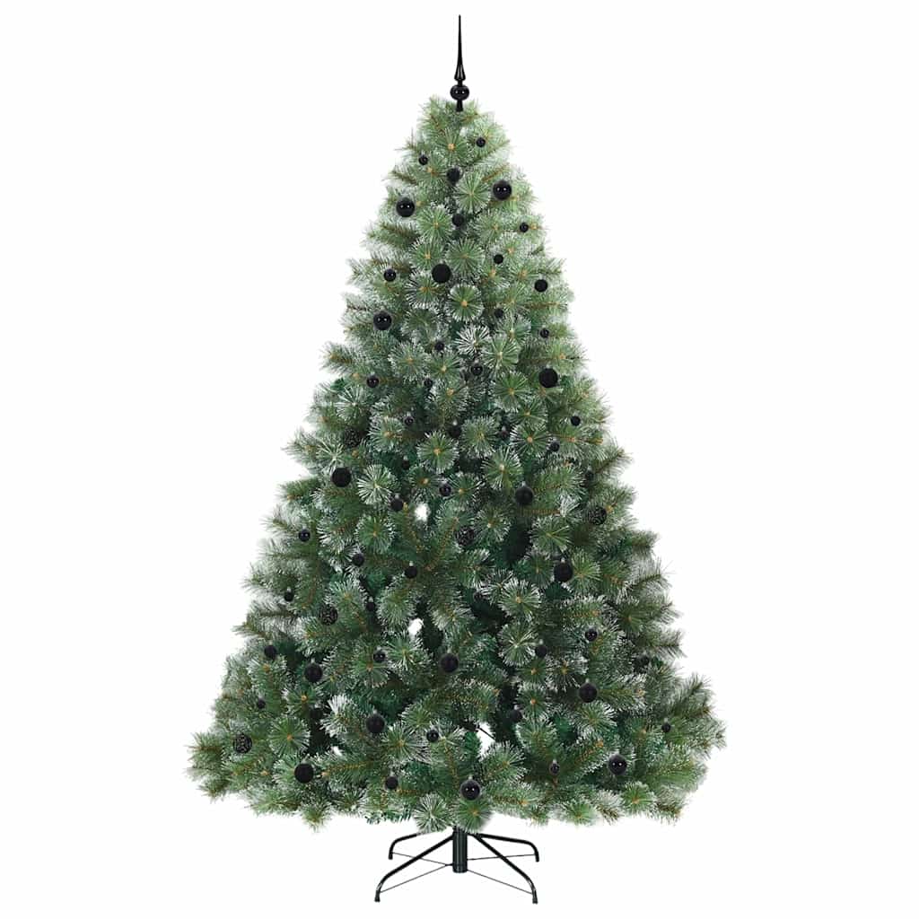 Kunstig juletre med 300 LED med stativ grønn 240 cm PE og PVC